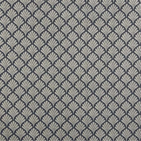 Designer Fabrics 54 in. Wide Navy Blue- Fan Jacquard Woven Upholstery Fabric B654